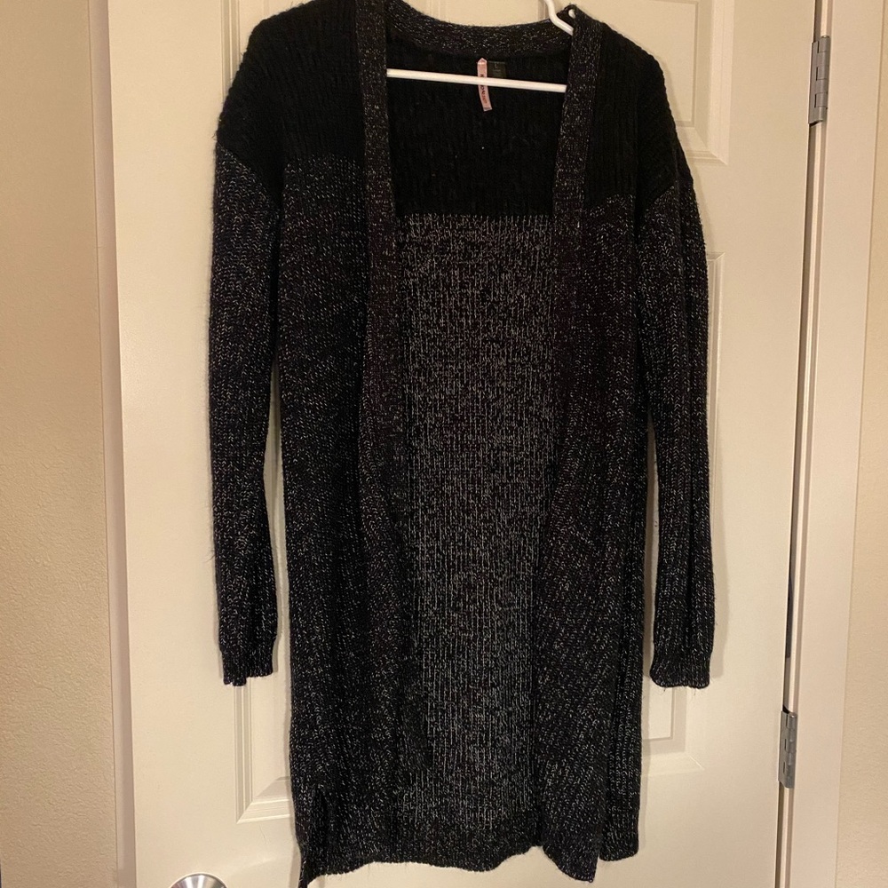 Black knitted cardigan